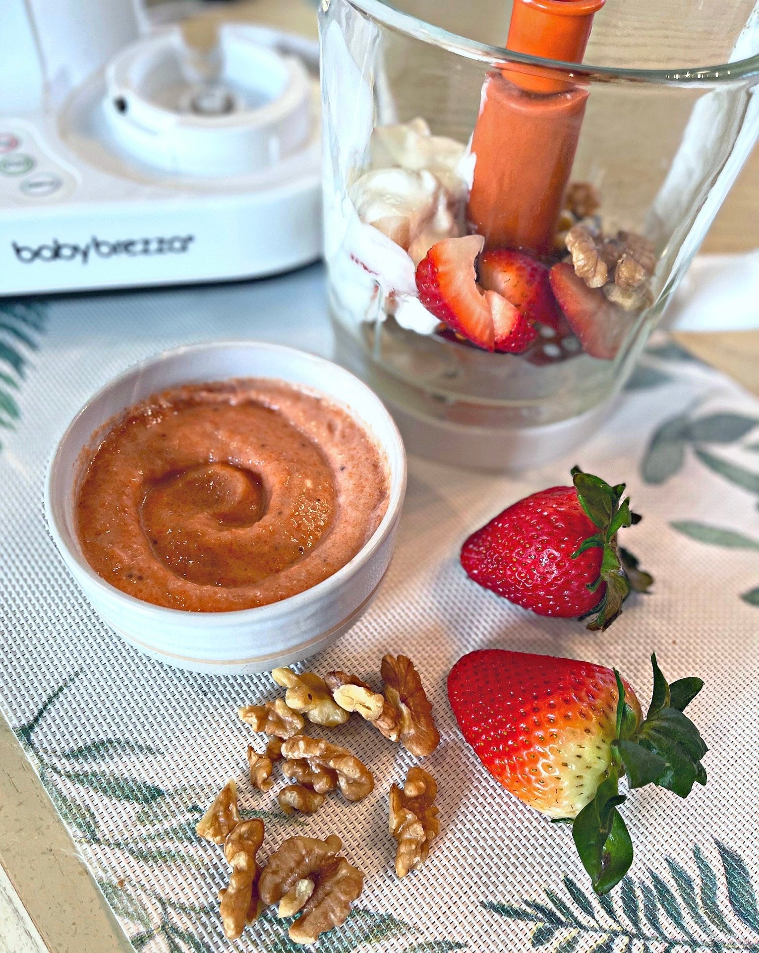 Strawberry Walnut Puree Recipe for Baby