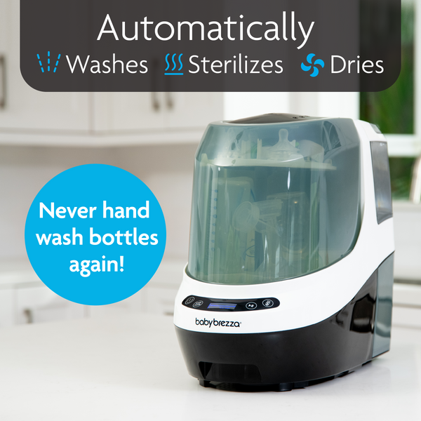Our bottle cleaner machine automatically washes, sterilizes, and dries