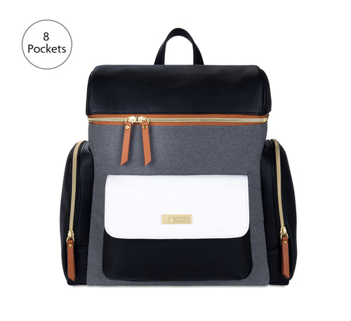 The Valentina baby bag backpack has 8 pockets - product thumbnail