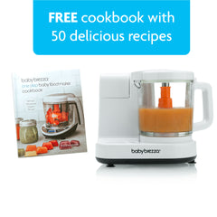 Glass Baby Food Maker - Baby Food Blender with free cookbook and 50 delicious recipes