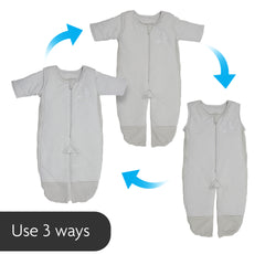 Baby sleep suit can be worn 3 ways