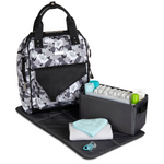 Floral diaper bag with diaper bag organizer and changing pad  - product thumbnail