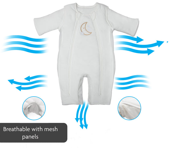 The swaddle with zipper has breathable mesh panels - product thumbnail