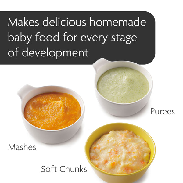our baby food maker and steamer blends delicious homemade baby food for every stage of development - product thumbnail
