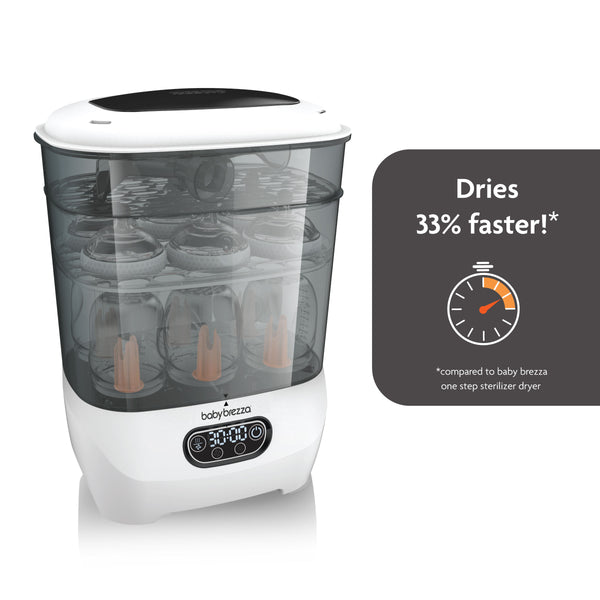 bottle sterilizer and dryer dries 33% faster #variant_white