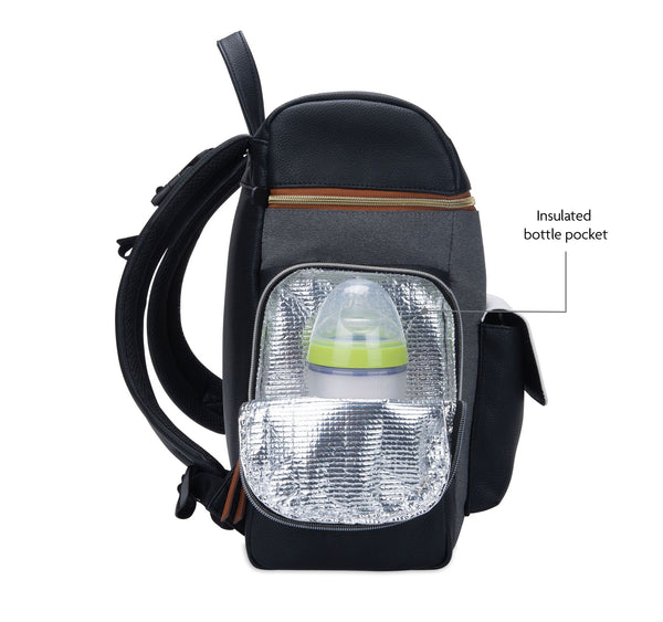 Trendy diaper bag with insulated bottle pocket - product thumbnail
