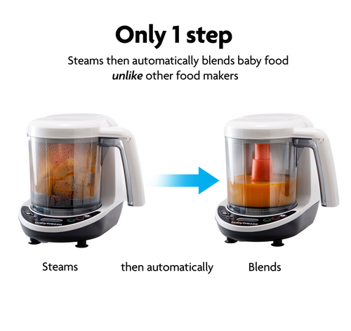 our baby food processor steams then automatically blends baby food unlike other food makers - product thumbnail