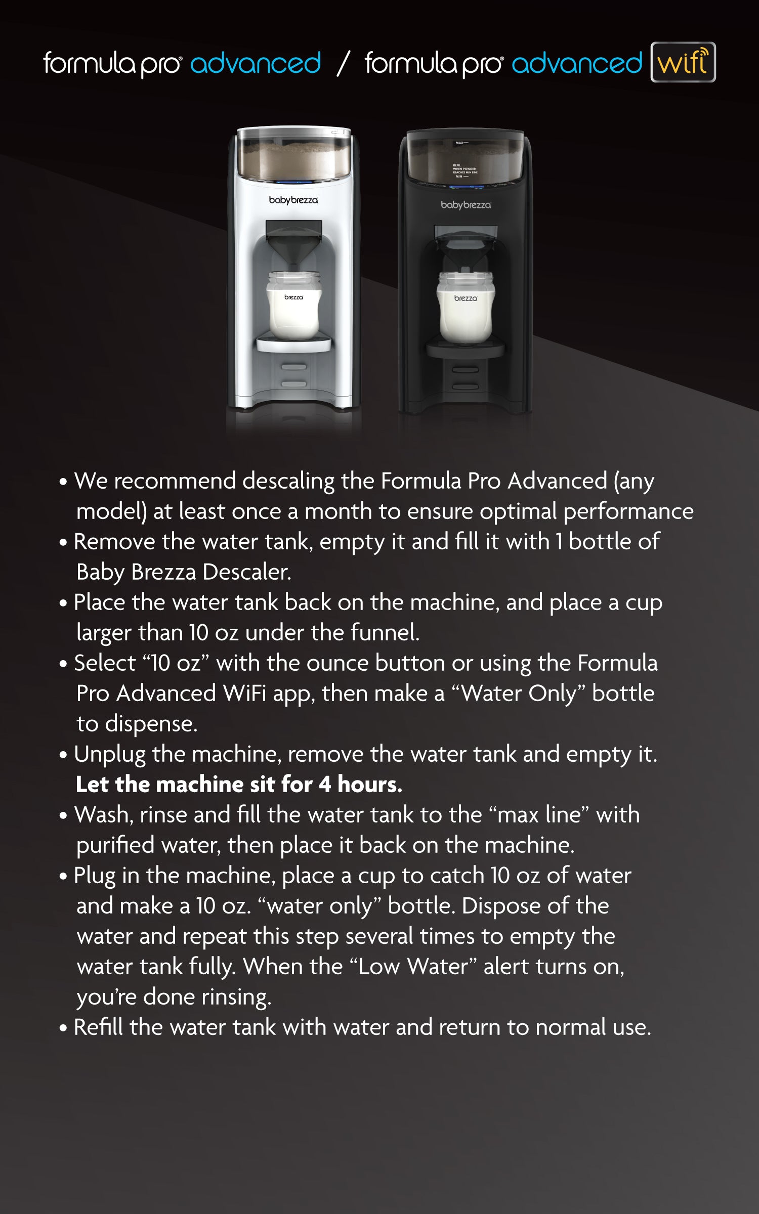 02 Descaler Instructions Fp M Updated How To Clean Baby Brezza Sterilizer Rust