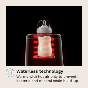 Waterless technology
Warms with hot air only to prevent bacteria and mineral scale build-up