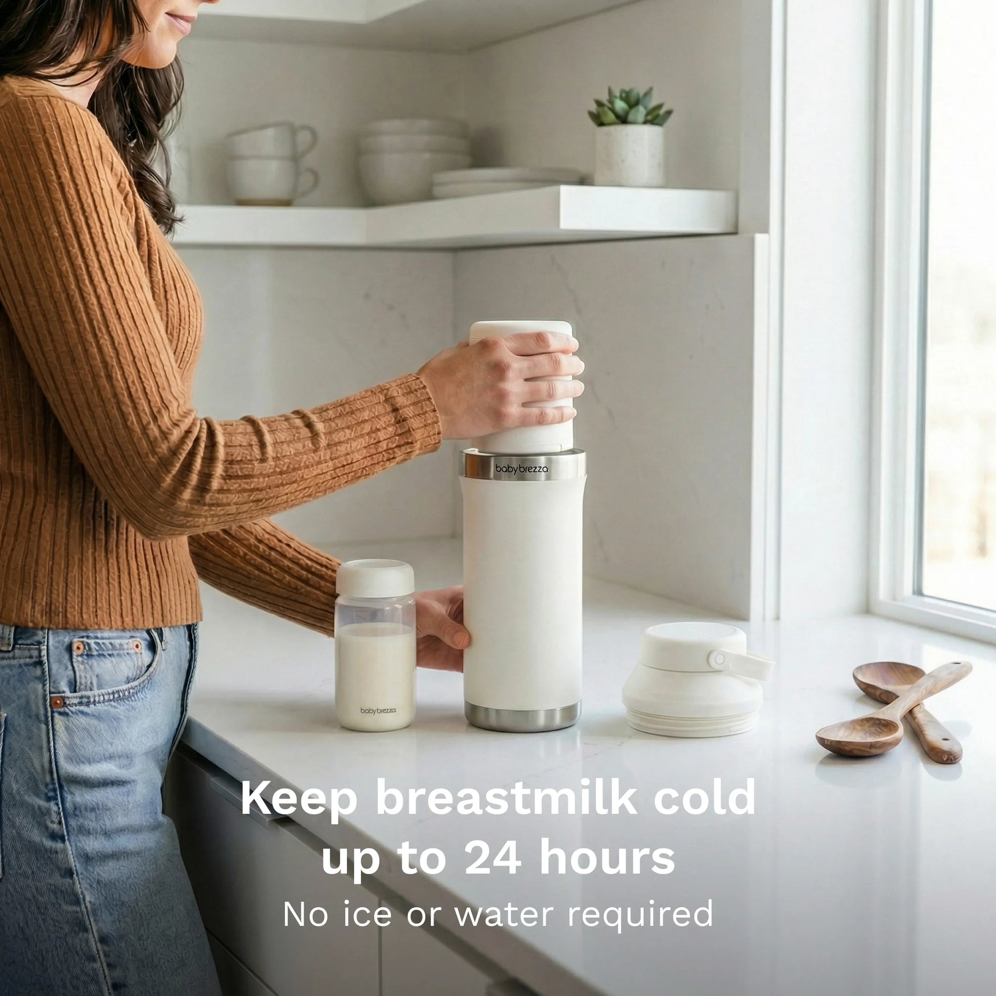 keep breastmilk cold up to 24 hours. no ice or water required