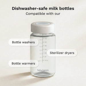 dishwasher-safe milk storage bottles are compatible with our bottle washers, sterilizer dryers, and bottle warmers