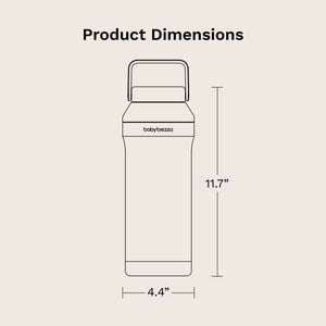 product dimensions of baby brezza all day portable breastmilk cooler 11.7" tall and 4.4" wide