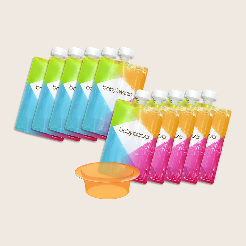 baby brezza 10 pack baby food pouches and filling funnel