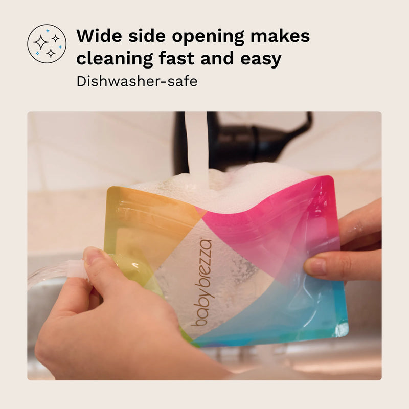 wide side opening makes cleaning fast and easy. dishwasher-safe