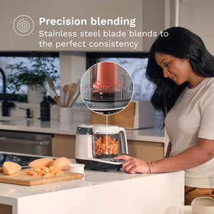 precision blending - stainless steel blade blends to the perfect consistency