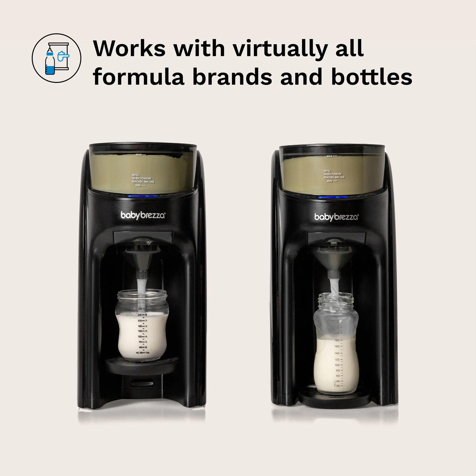 works with virtually all formula brands and bottles