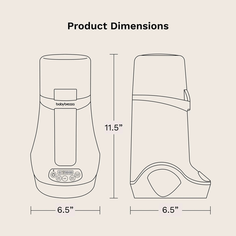 product dimensions: 6.5" wide by 6.5" deep by 11.5" tall