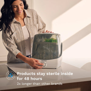 products stay sterile inside for 48 hours, 2x longer than other brands