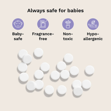 baby bottle washer descaling tablets always safe for babies fragrance-free non-toxic hypo-allergenic