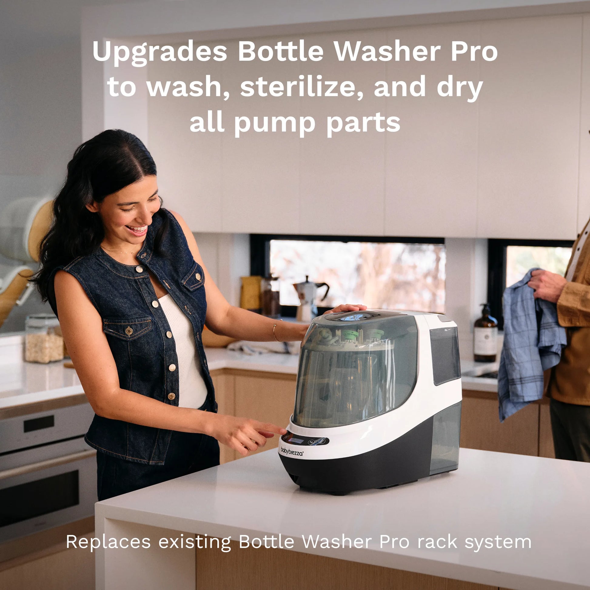 upgrades Bottle Washer Pro to wash, sterilizer, and dry all pump parts. Replaces existing Bottle Washer Pro Rack system