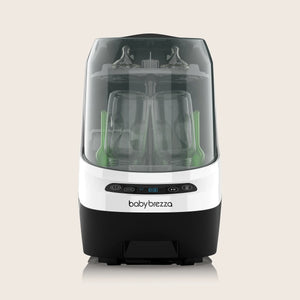Baby Brezza bottle washer on a light beige background