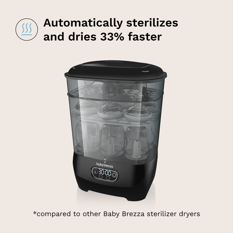 automatically sterilizes and dries 33% faster compared to other sterilizer dryers