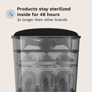 baby products stay sterilized inside for 48 hours - 2x longer than other brands