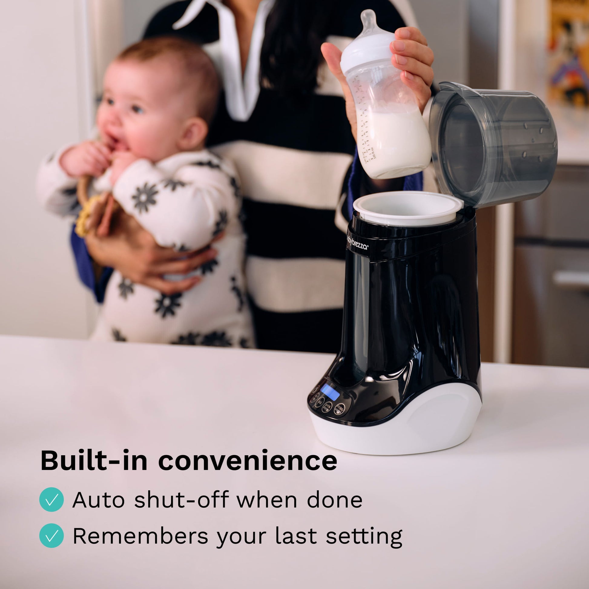 Built-in convenience - auto shut-off when done and remembers your last setting