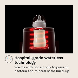 Hospital-grade waterless technology
Warms with hot air only to prevent bacteria and mineral scale build-up