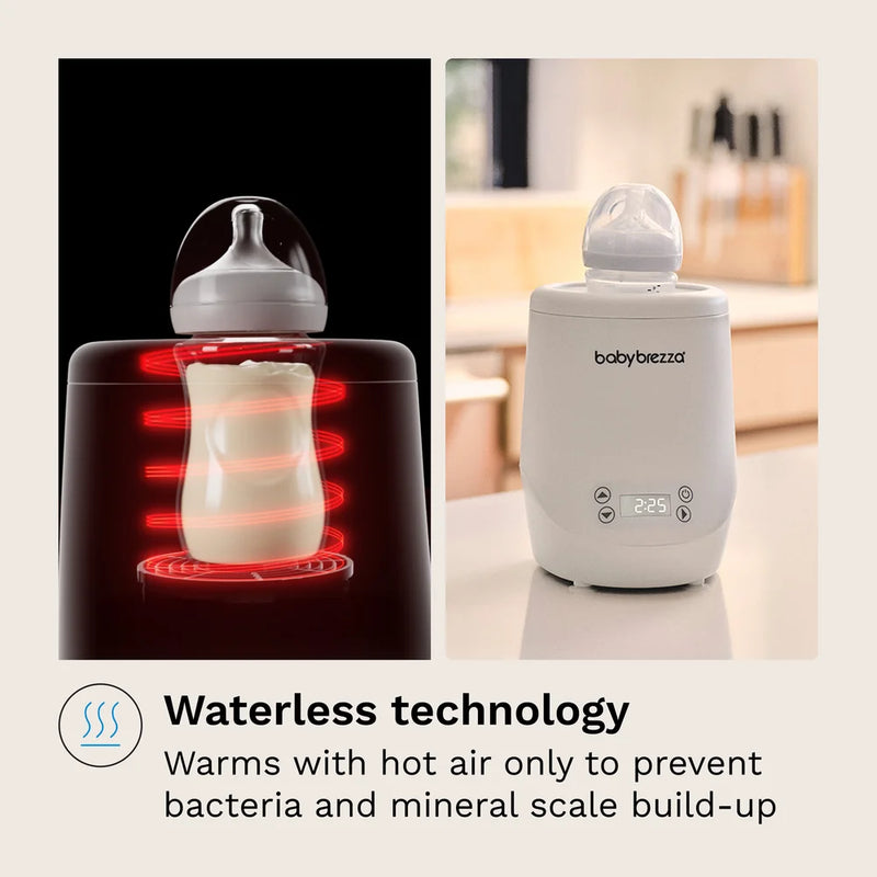 Waterless technology
Warms with hot air only to prevent bacteria and mineral scale build-up
