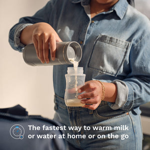 the fastest way to warm milk or water at home or on the go