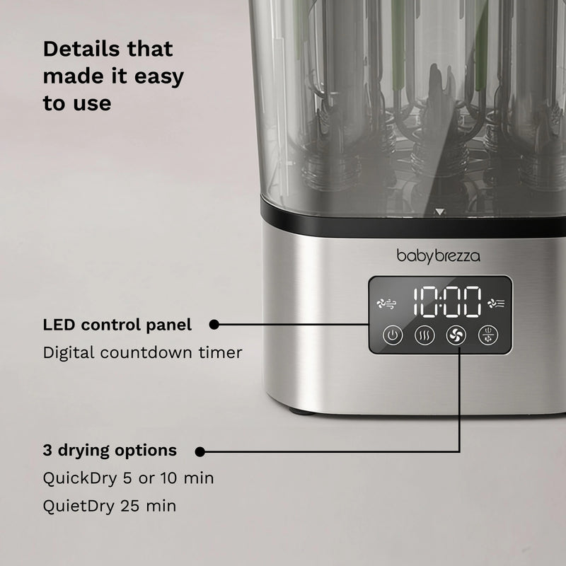 Stainless steel sterilizer dryer LED control panel with countdown timer and 3 drying cycles