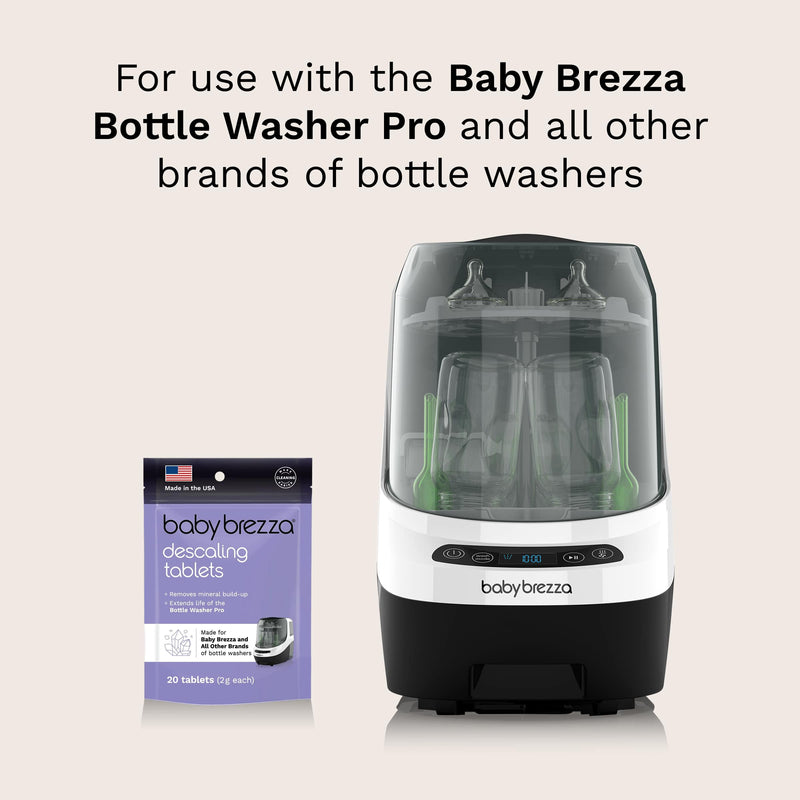 descaling tablets for use with the Baby Brezza Bottle Washer Pro and all other brands of baby bottle bottle washers