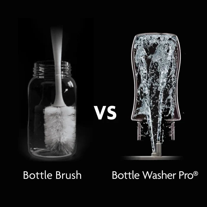 Independent Lab Study shows
Baby Brezza Bottle Washer Pro cleans bottles significantly more effectively  than bottle brushes