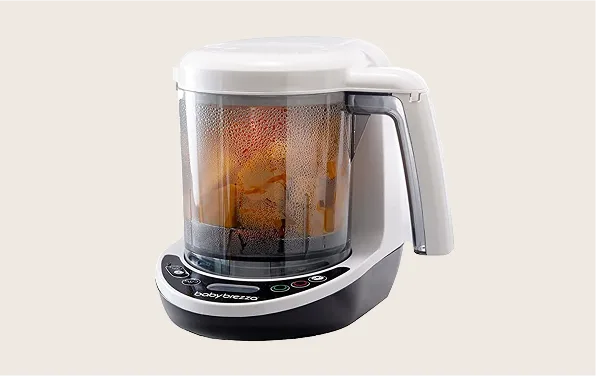 Automatically steams and blends homemade baby food in 1 easy step