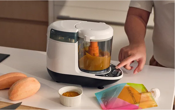 Makes 3.5 cups of homemade baby food in as little as 10 minutes