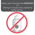 #variant_charcoal the baby water warmer makes warm formula instantly vs 4+ minutes for a traditional warmer