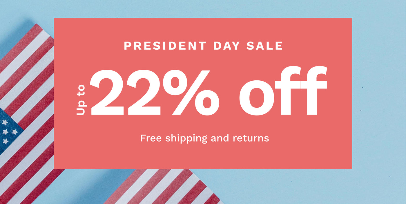 President's Day sale banner with 22% off and free shipping on Baby Brezza