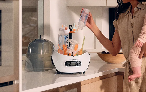 Faster, safer, and more hygienic than boiling, your dishwasher, or drying racks