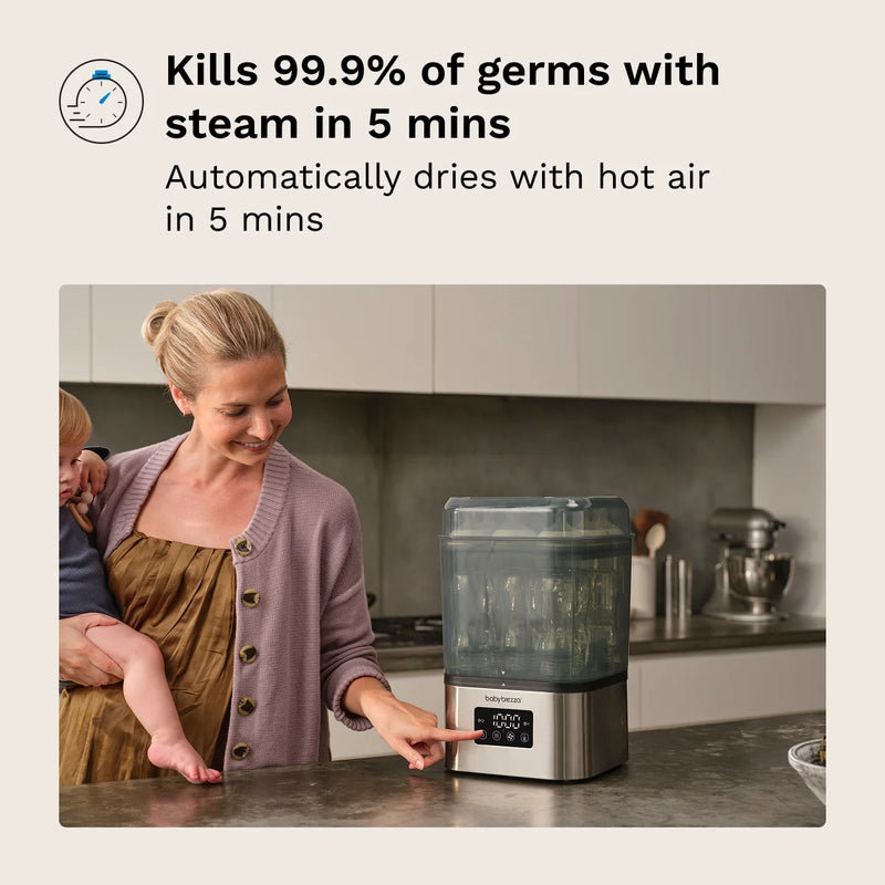 the superquick sterilizer dryer kills 99.9% of germs in 5 minutes