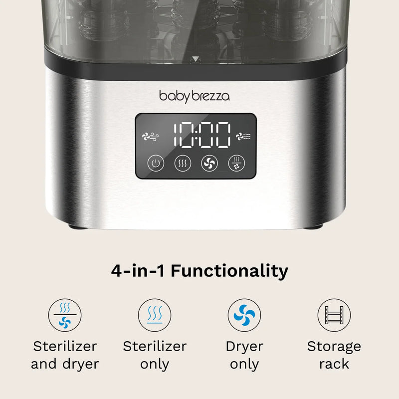 Baby brezza superquick sterilizer with digital display, 4-in-1 functionality
