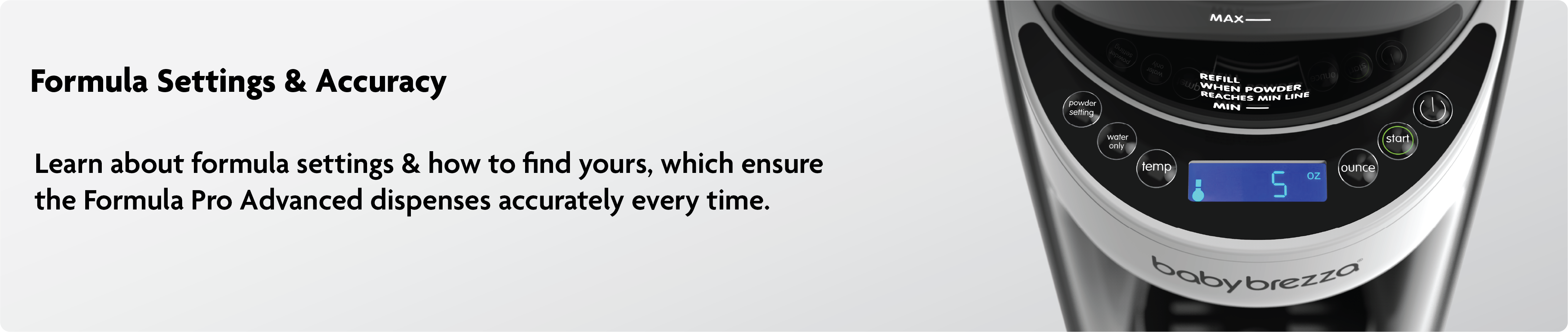 Baby brezza lebenswert 2024 setting