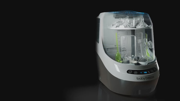 Load video: Independent lab study proves Bottle Washer Pro cleans 100%. Automatically washes, sterilizes, and dries. Removes 100% of milk residue