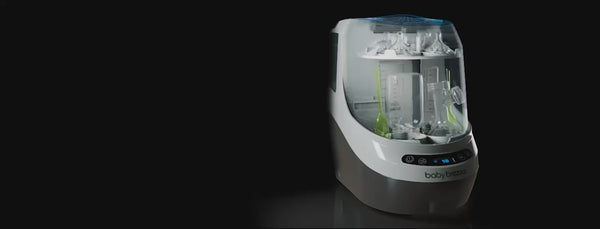 Load video: Independent lab study proves Bottle Washer Pro cleans 100%. Automatically washes, sterilizes, and dries. Removes 100% of milk residue