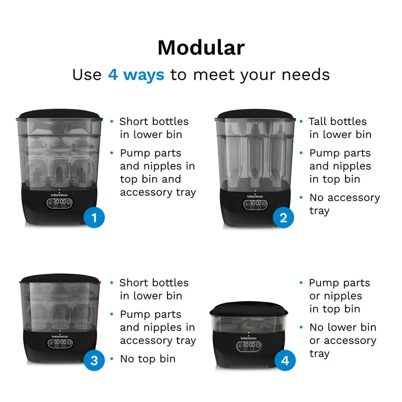 Modular product with four usage scenarios. baby brezza sterilizer dryer advanced