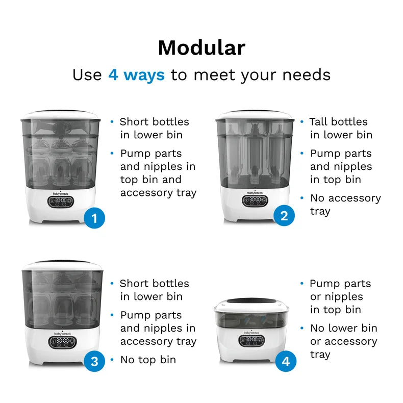 Baby Brezza Sterilizer dryer advanced. Modular. Use 4 ways to meet your needs 