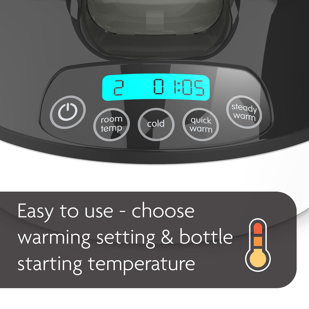 our portable bottle warmer is easy to use. Choose warming setting and bottle starting temperature - product thumbnail