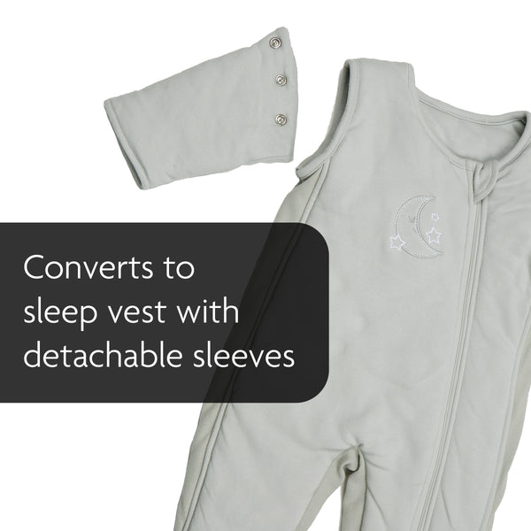 Our sleep sack alternative coverts to sleep vest with detachable sleeves - product thumbnail