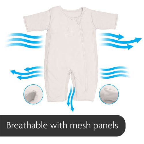 Cream transition swaddle with breathable mesh panels  - product thumbnail