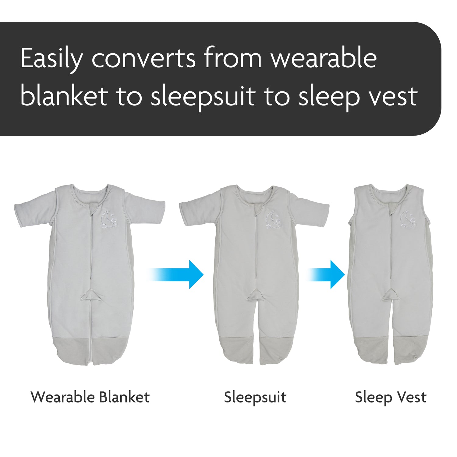 3in1 Transitional Swaddle Sack & Baby Sleep Suit Baby Brezza